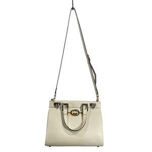 Gucci Zumi Interlocking G 2way Shoulder Bag White